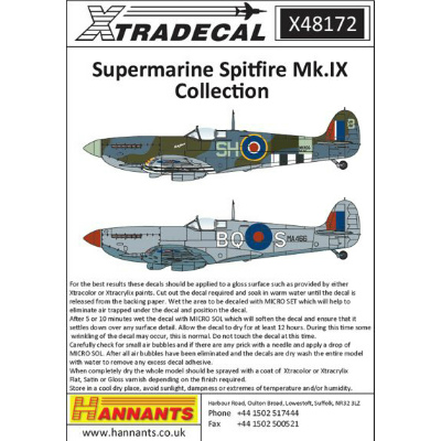 【再入荷】X48172 スーパーマリン スピットファイア Mk.IX コレクション