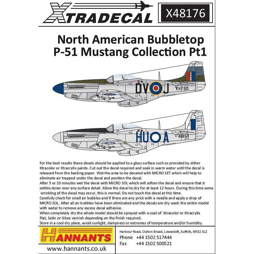 【新製品】X48176)ノースアメリカン P-51 マスタング バブルトップ コレクション Pt.1