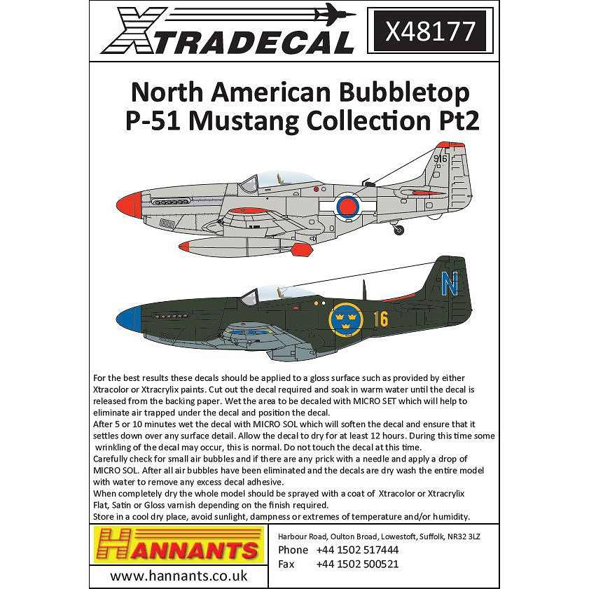 【新製品】X48177)ノースアメリカン P-51 マスタング バブルトップ コレクション Pt.2