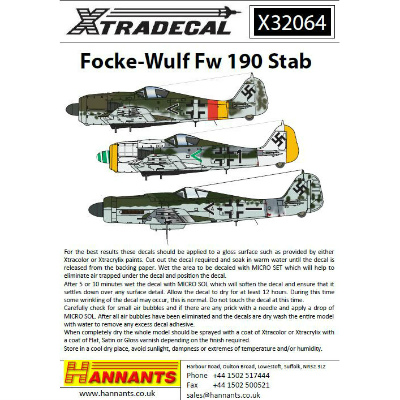 【新製品】X32064)フォッケウルフ Fw190A/D/F Stab Pt.1