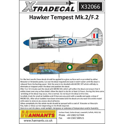 【新製品】X32066)ホーカー テンペスト Mk.2/F.2