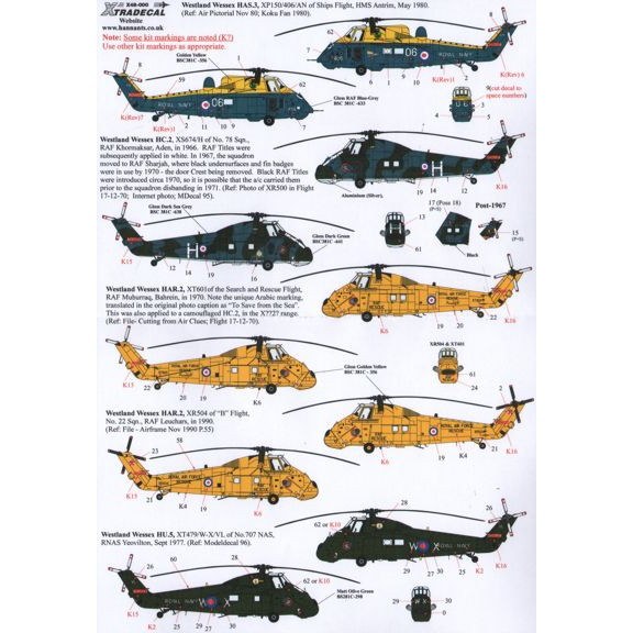 【再入荷】X48111 ウェストランド ウェセックス HC.2/HAR.2/HAS.3/HU.5