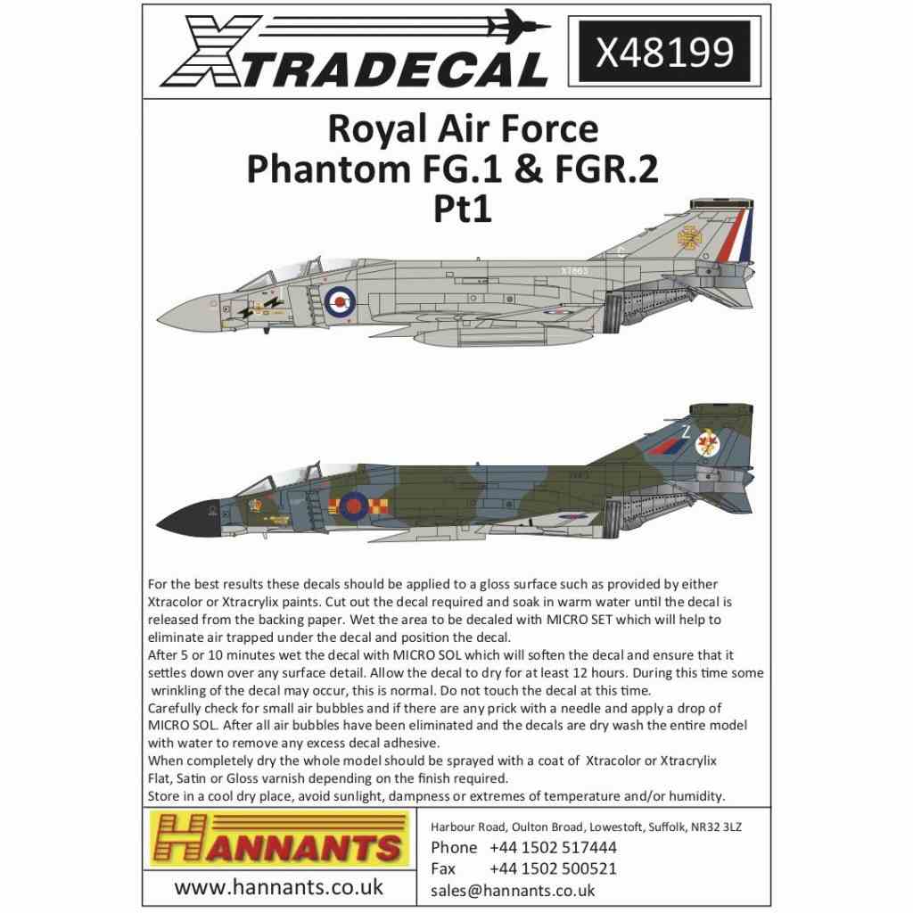 【新製品】X48199 RAF マクドネルダグラス ファントムFG.1&FGR.2 Part.1