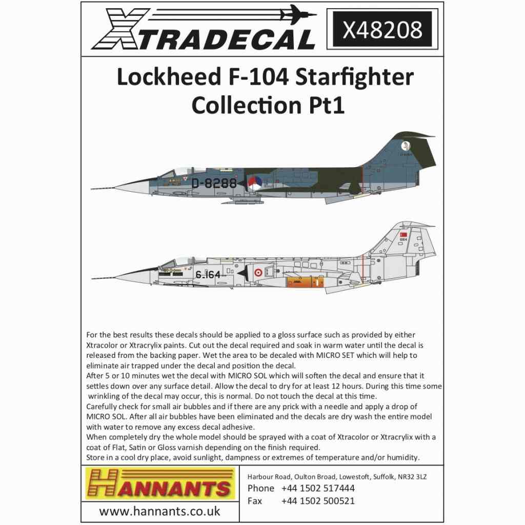 【新製品】X48208 ロッキード F-104 スターファイター コレクション Pt.1