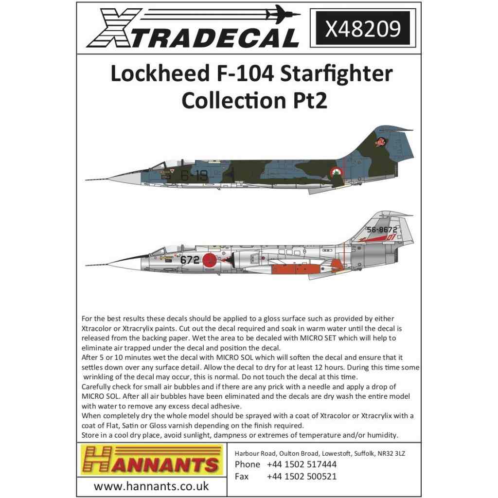 【新製品】X48209 ロッキード F-104 スターファイター コレクション Pt.2