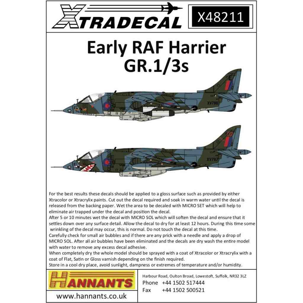 【新製品】X48211 RAF ホーカー・シドレー ハリアー GR.1/3 初期