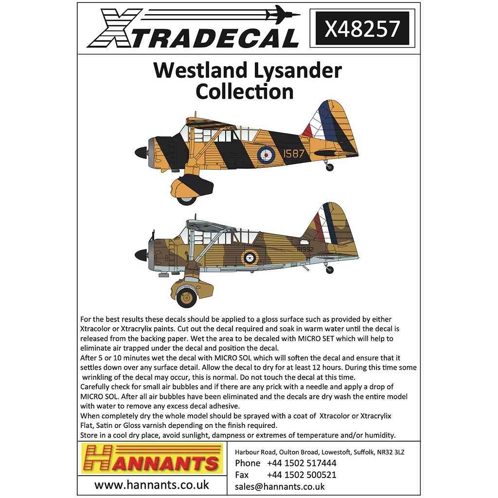 【新製品】X48257 ウェストランド ライサンダー