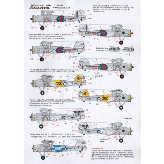 【再入荷】X72147 フェアリー ソードフィッシュ Mk.I Pt.2