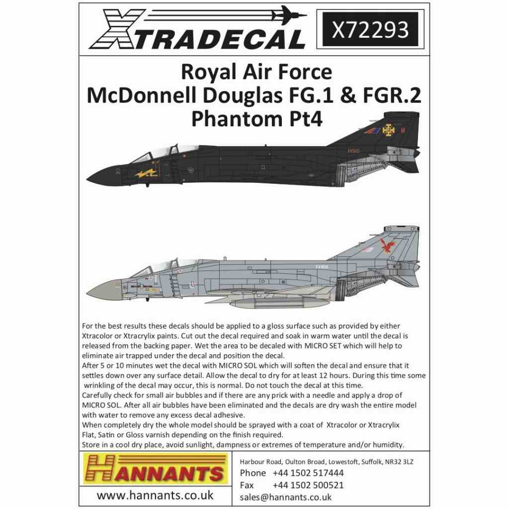 【再入荷】X72293 マクドネル・ダグラス ファントム FG.1&FGR.2 Pt.4