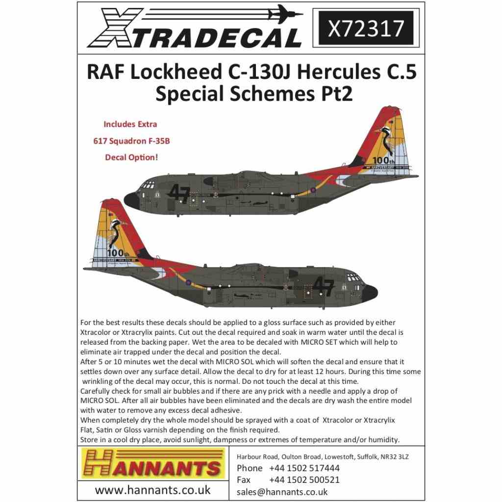 【新製品】X72317 RAF ロッキード C-130J ハーキュリーズ C.5 スペシャルスキーム Pt.2