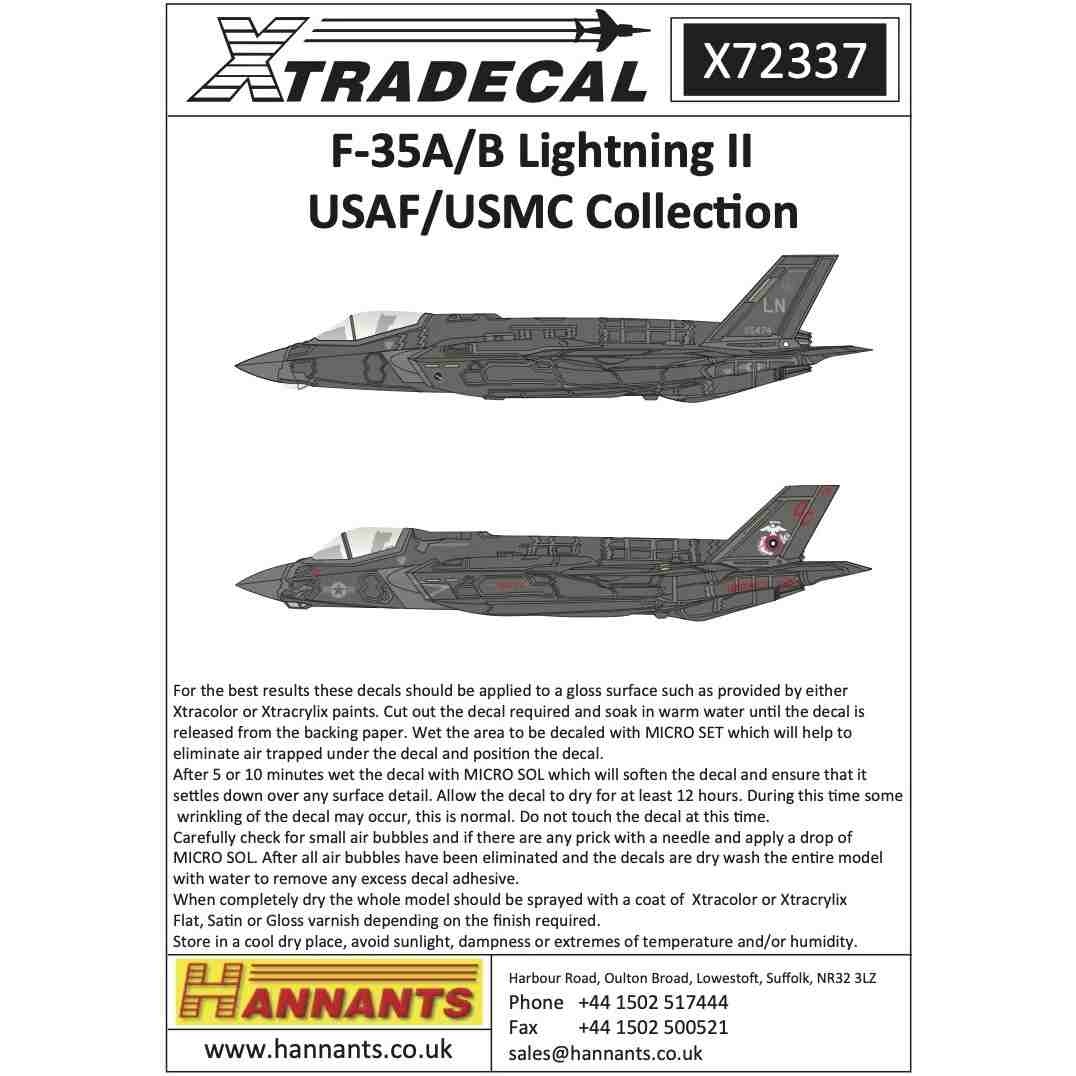 【新製品】X72337 ロッキード F-35A/B ライトニングII アメリカ空軍/海兵隊