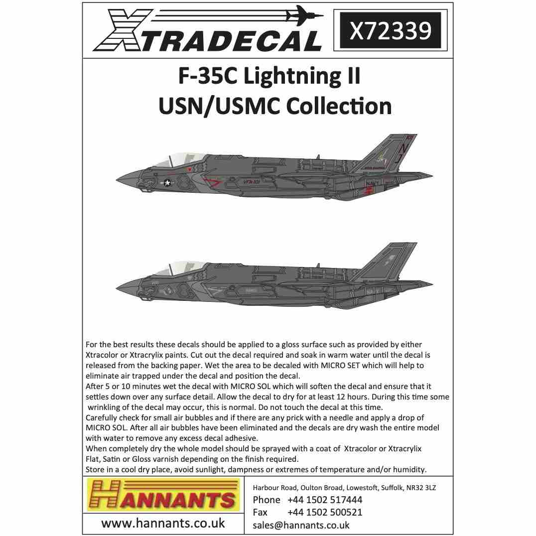 【新製品】X72339 ロッキード F-35C ライトニングII アメリカ海軍/海兵隊