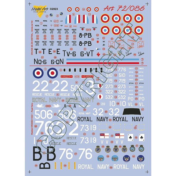 【新製品】MA7286 Westland WESSEX HAS.1/Armee de l'Air: SNCASE SE535 MISTRAL