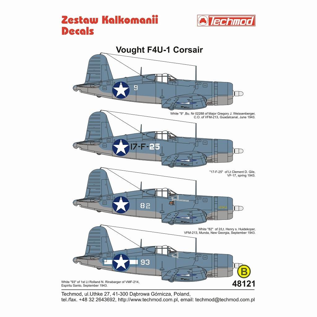 【新製品】TEC48121)ヴォート F4U-1 コルセア バードケージ