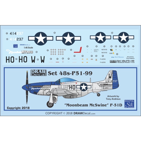 【新製品】Set 48s-P51-99 P-51D MoonBeam McSwine