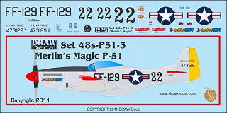 【新製品】[2002274800537] Set 48s-P51-3)Merlin's Magic P-51 Racer