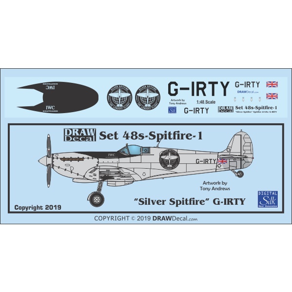 【新製品】48ｓ-Spitfire-1 「シルバースピットファイア」 スピットファイア LF.IXｃ G-IRTY