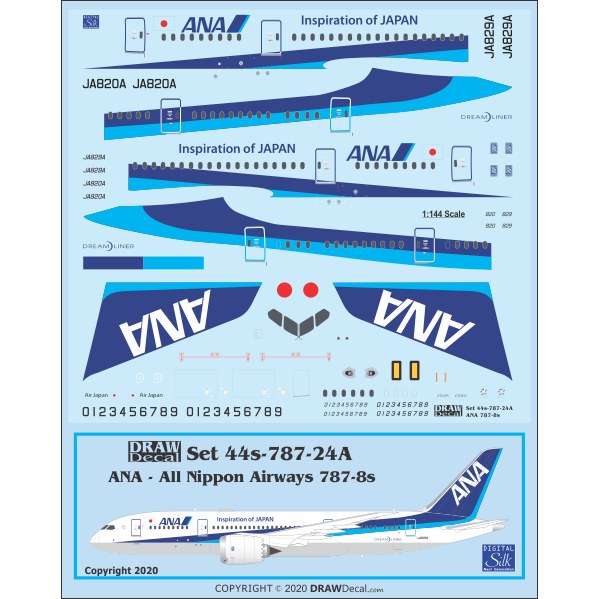 【新製品】Set 44s-787-24A 全日空 ボーイング 787-8 ドリームライナー