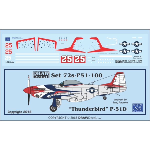 【新製品】Set 72s-P51-100 P-51D Thunderbird