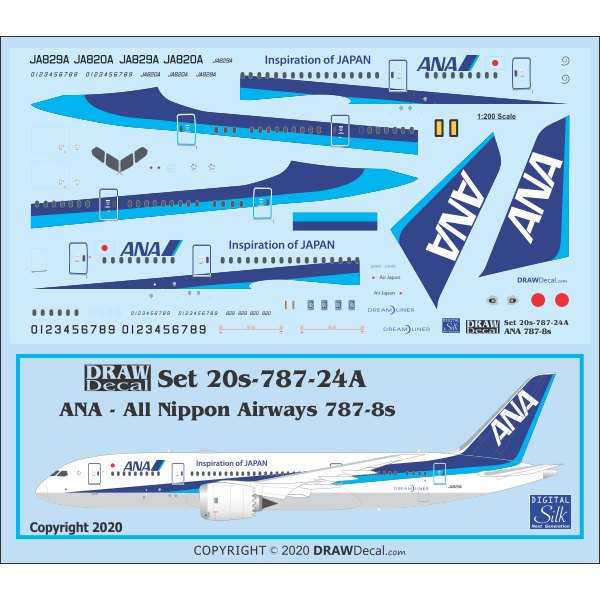 【新製品】Set 20s-787-24A 全日空 ボーイング 787-8 ドリームライナー