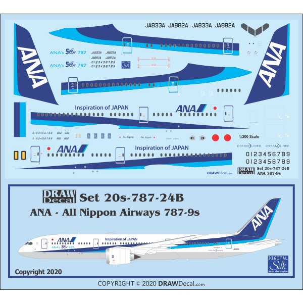 【新製品】Set 20s-787-24B 全日空 ボーイング 787-9 ドリームライナー