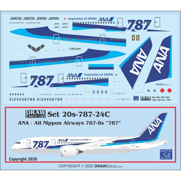 【新製品】Set 20s-787-24C 全日空 ボーイング 787-8 ドリームライナー 787ペイント