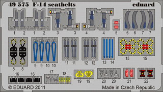 【新製品】[2002615057507] 49575)塗装済 F-14A トムキャット シートベルト