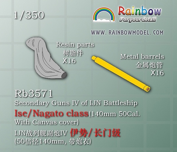 【新製品】Rb3571)日本海軍 副砲4(14cm砲/防水布あり/伊勢型・長門型用)