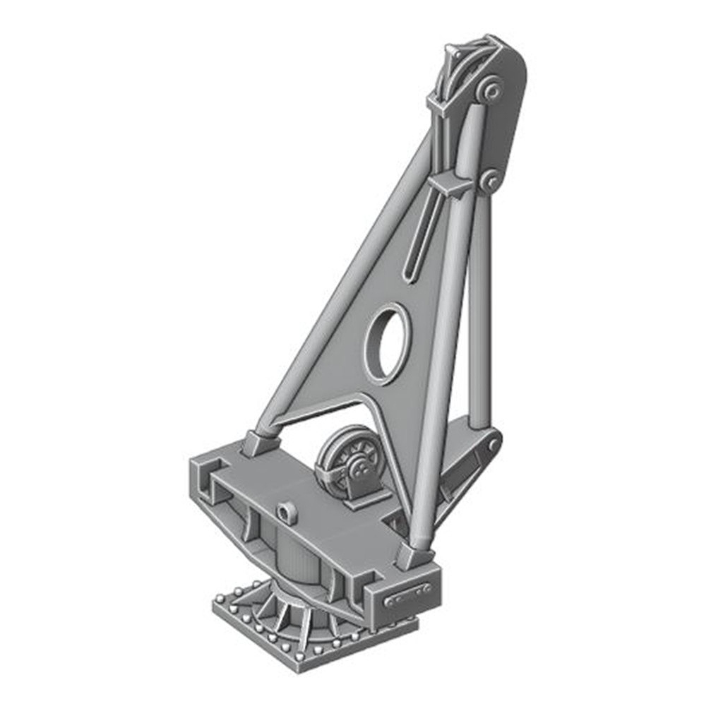 【新製品】700-20 WWII 米海軍 戦艦/巡洋艦用 艦尾クレーンストロングバック クローズドフレーム