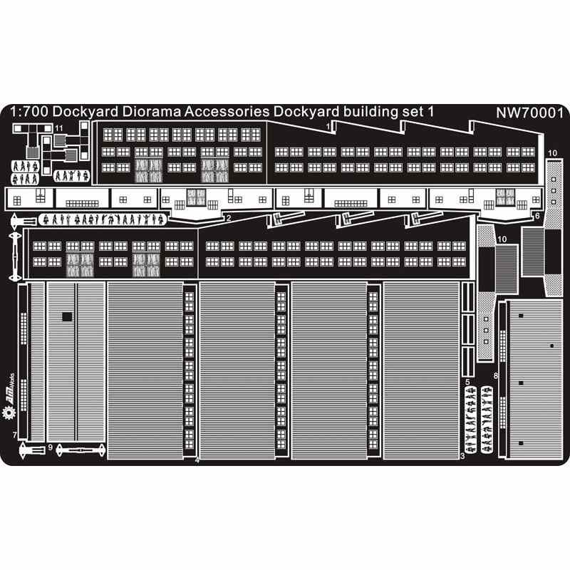 【再入荷】NW70001 ドックヤード ジオラマアクセサリー 建物セット1