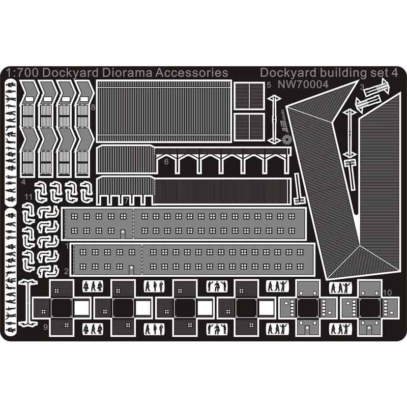 【再入荷】NW70004 ドックヤード ジオラマアクセサリー 建物セット4