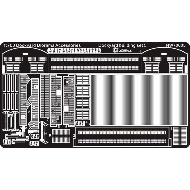 【再入荷】NW70005 ドックヤード ジオラマアクセサリー 建物セット5