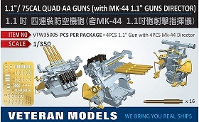 【新製品】VTW35005)米海軍 1.1インチ四連装機銃 (Mk.44 方位盤付き)