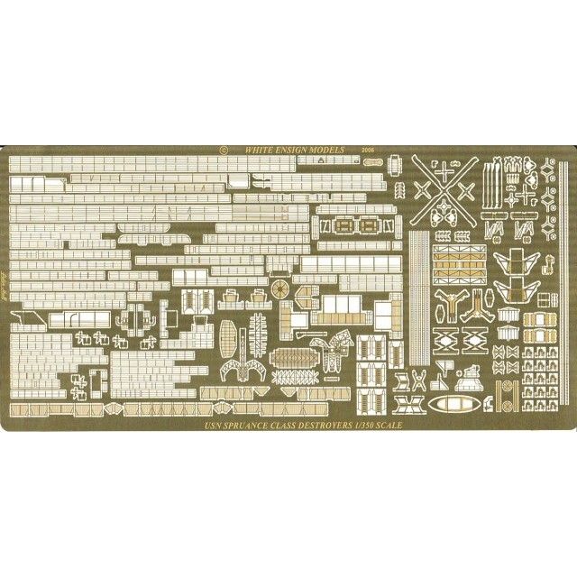 【再入荷】3551 スプルーアンス級駆逐艦用 ディテールアップ エッチングパーツ