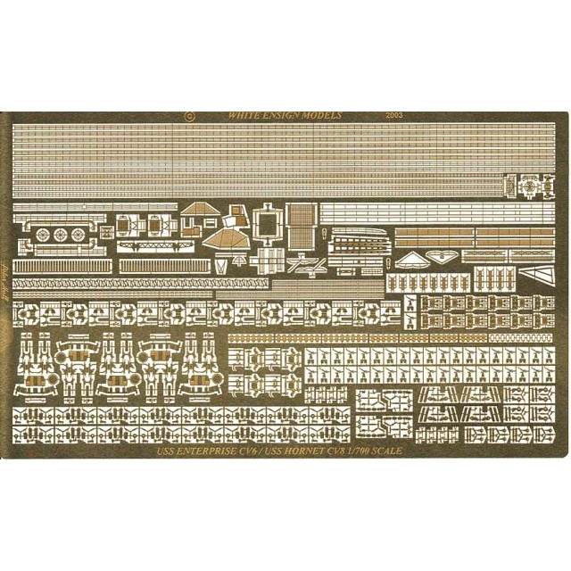 【再入荷】755 米国海軍 航空母艦 CV-6 エンタープライズ/CV-8 ホーネット用エッチングパーツ