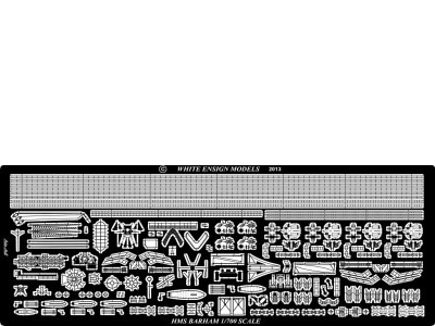 【新製品】7116)戦艦 バーラム 1941用エッチングパーツ