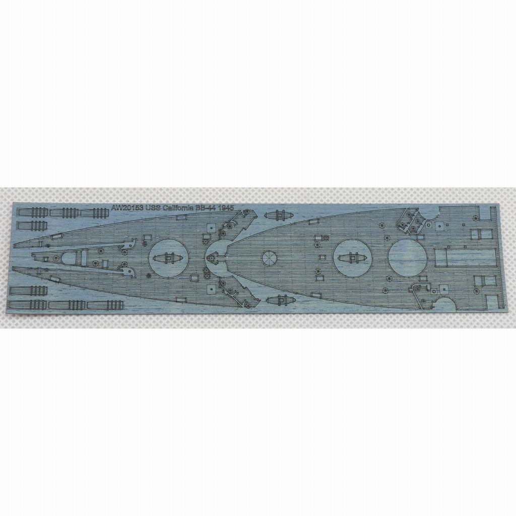 【新製品】AW20153A 戦艦 カリフォルニア 1945用デッキブルー 木製甲板