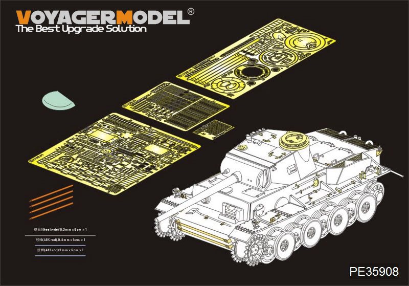 【新製品】PE35908)WWII 独 Pz.Kpfw.VI C/B型(VK.36.01) 基本エッチングパーツセット