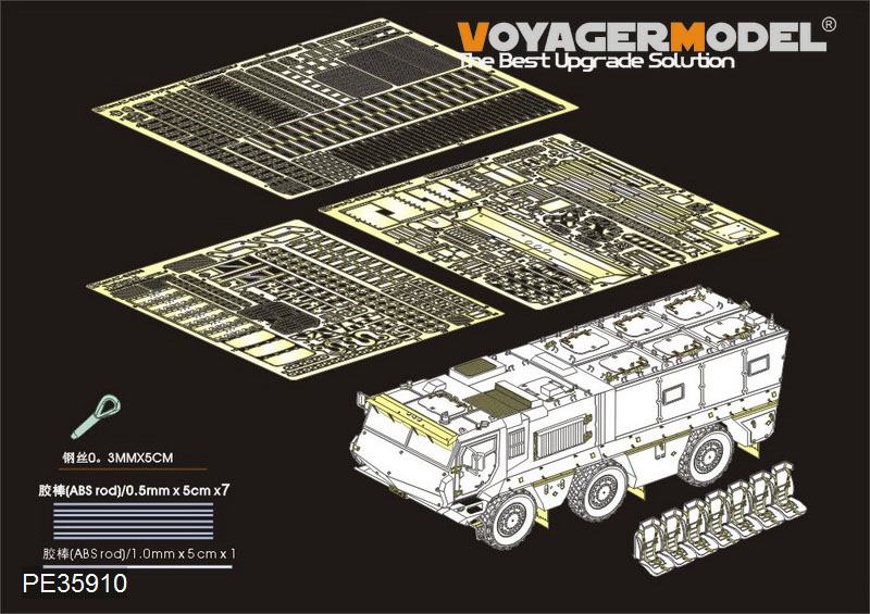 【新製品】PE35910)現用露 KamAZ-63968 タイフーン K MRAP 基本エッチングパーツセット