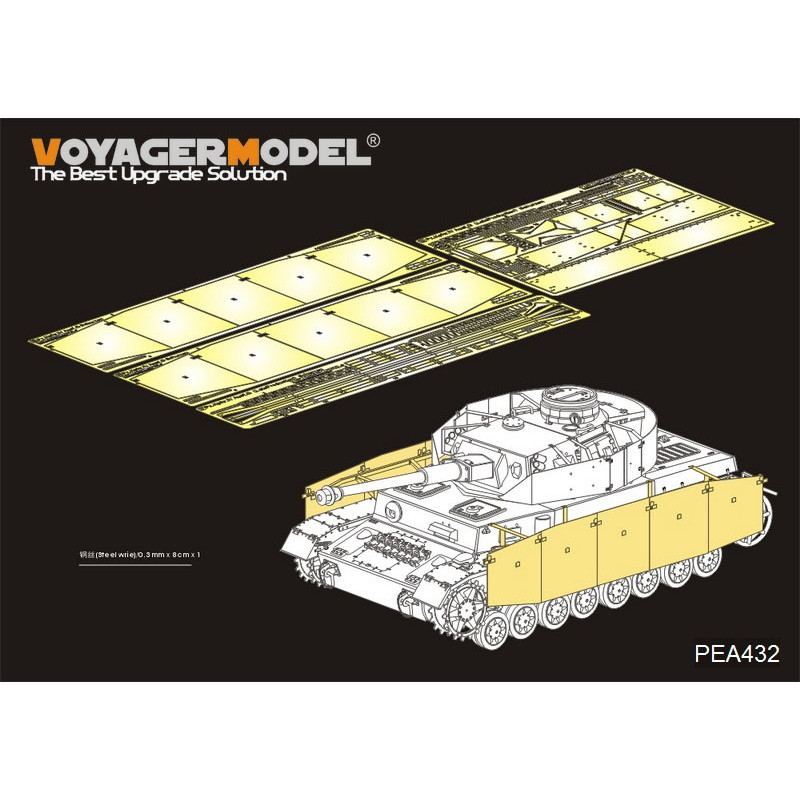 【新製品】PEA432 WWII ドイツ IV号戦車G型 後期型 シュルツェン エッチングセット