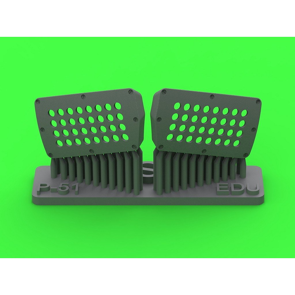 【新製品】AM48-186 ノースアメリカン P-51 マスタング キャブレターエアフィルターカバー 通常穴タイプ(エデュアルド用)