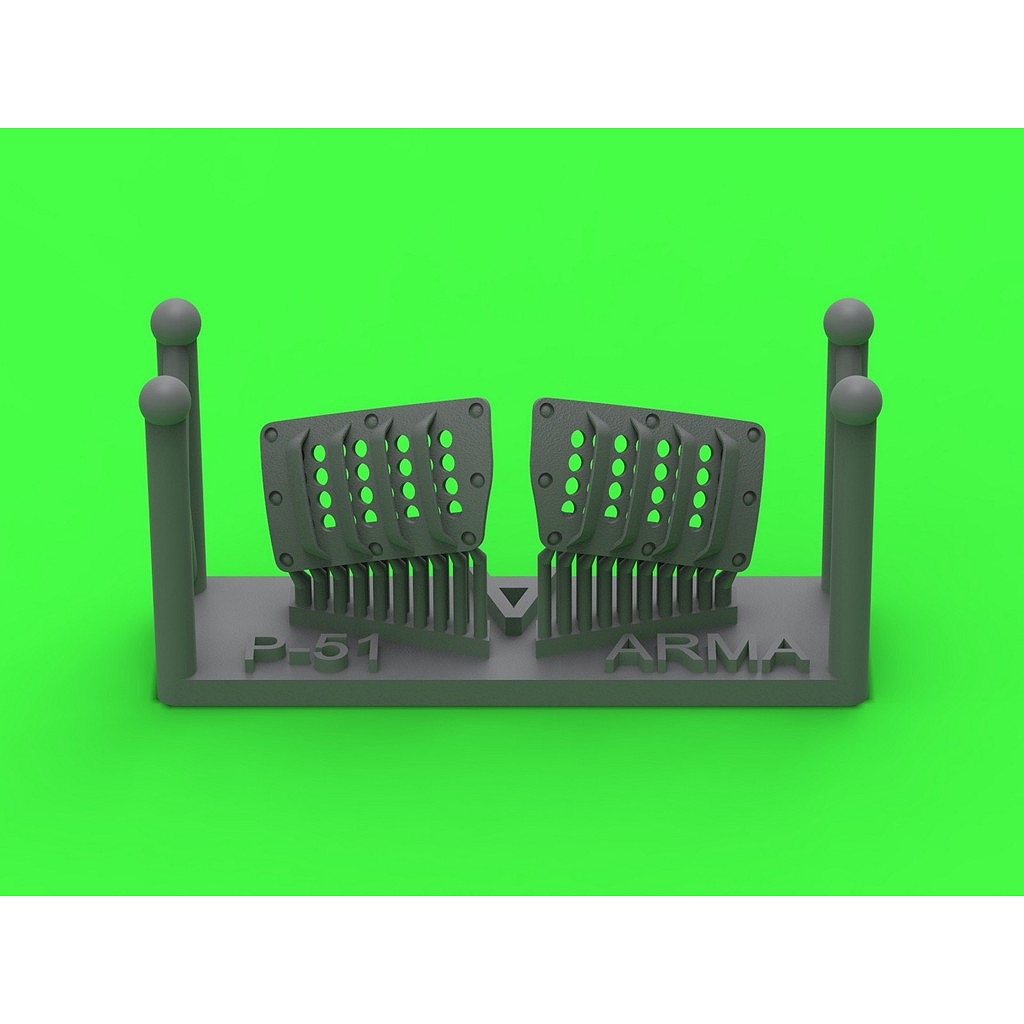 【新製品】AM72-172 ノースアメリカン P-51 マスタング キャブレターエアフィルターカバー イギリス空軍仕様ルーバータイプ Ver.A(アルマホビー用)