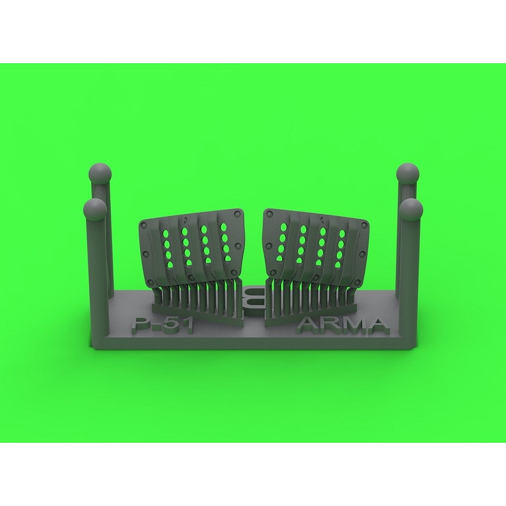 【新製品】AM72-173 ノースアメリカン P-51 マスタング キャブレターエアフィルターカバー イギリス空軍仕様ルーバータイプ Ver.B(アルマホビー用)