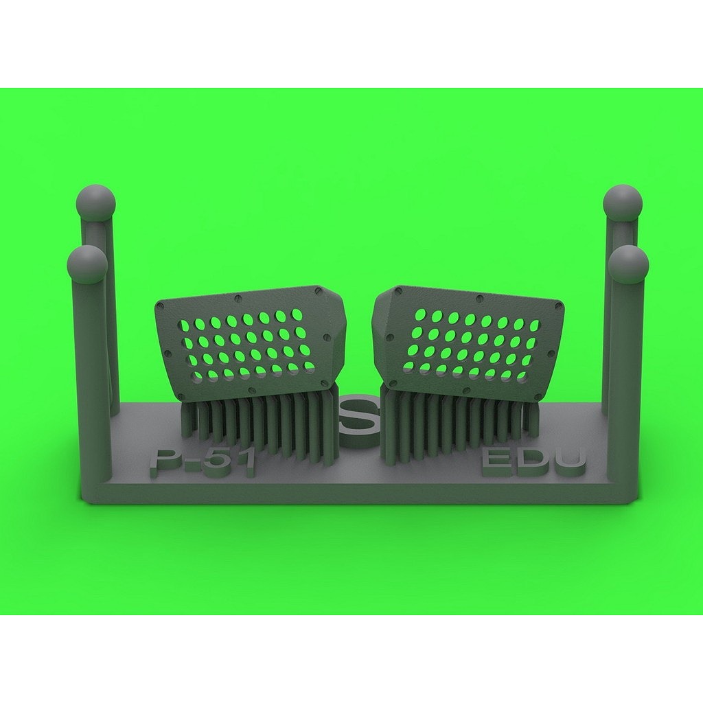 【新製品】AM72-174 ノースアメリカン P-51 マスタング キャブレターエアフィルターカバー 通常穴タイプ(エデュアルド用)