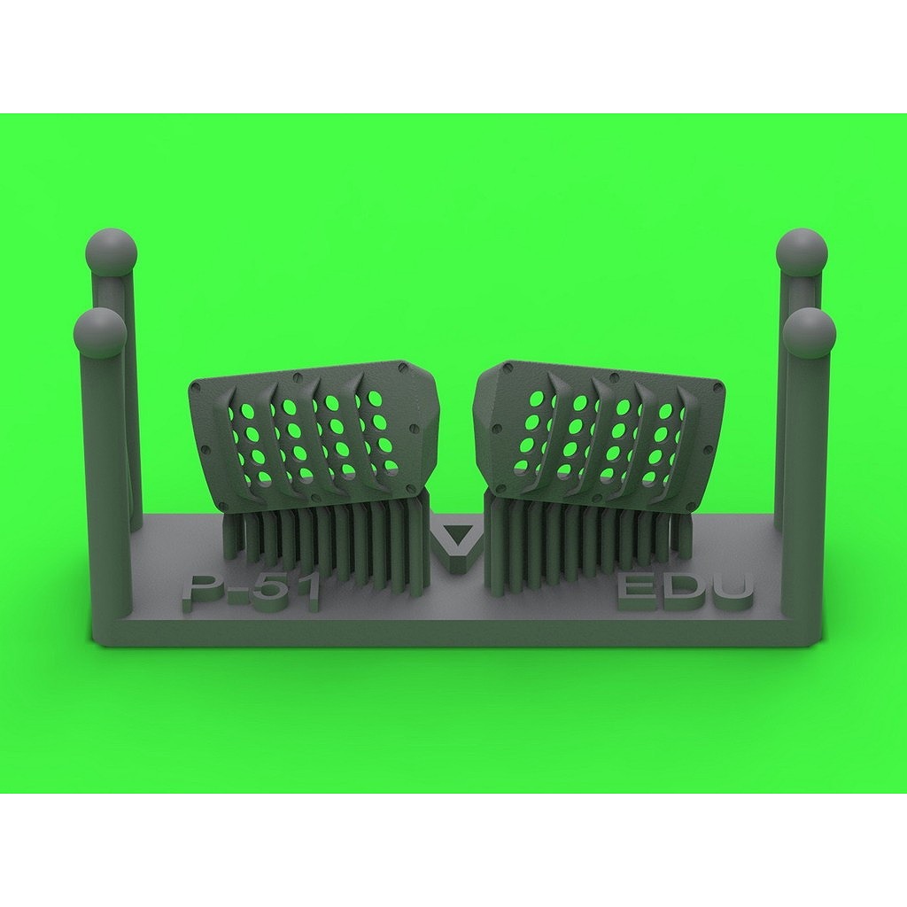 【新製品】AM72-175 ノースアメリカン P-51 マスタング キャブレターエアフィルターカバー イギリス空軍仕様ルーバータイプ Ver.A(エデュアルド用)