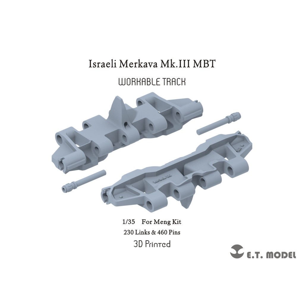 【新製品】P35055 1/35 イスラエル主力戦車 メルカバ Mk.3用可動式履帯(モンモデル用)