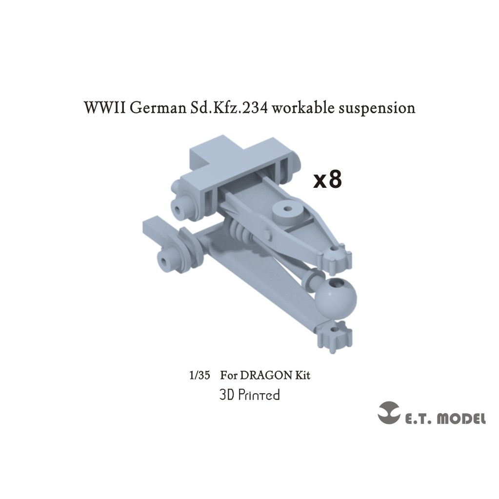 【新製品】P35111 1/35 WWII ドイツ Sd.Kfz.234用可動式サスペンション(ドラゴン用)