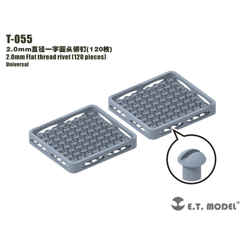 【新製品】T-055 2.0mm丸ねじ マイナス（120個）