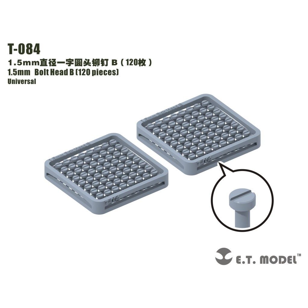 【新製品】T-084 1.5mm平ねじ マイナス B （120個）