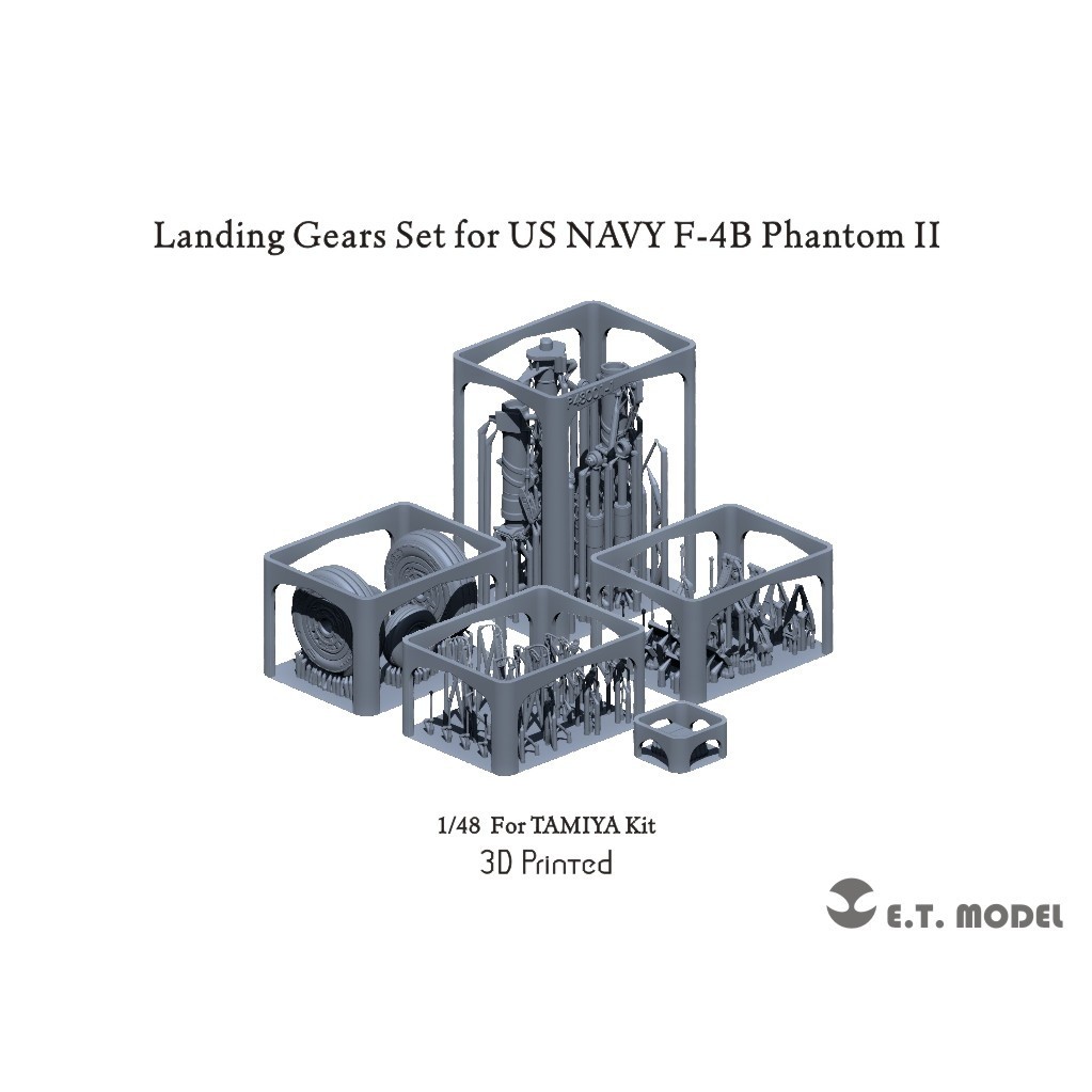【新製品】P48-001 1/48 マクダネル・ダグラス F-4B ファントムII用ランディングギアセット(タミヤ用)